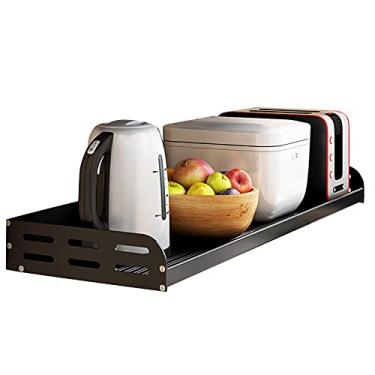 Imagem de Rack de armazenamento de microondas, suporte de vidro para temperos, prateleira suspensa de parede para micro-ondas, prateleira de micro-ondas de alumínio, suporte de prateleira de forno, suporte de