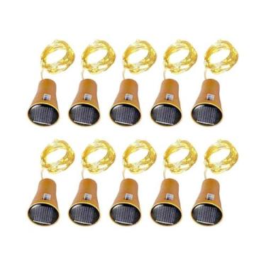 Imagem de Luzes De Fada Solares Com Fio De Cobre 10 20 LEDs, Luzes De Corda Para