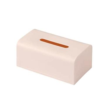 Imagem de Caixa de lenços de plástico quadrada para casa recipiente de lenços de carro porta-guardanapos organizador doméstico cozinha (cor: branco tamanho: 18,5 * 11,7 * 9,5 cm) (rosa 18,5 * 11,7 * 9,5 cm)