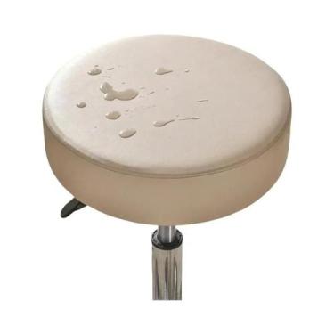 Imagem de Capa Protetora Redonda Impermeável De Couro PU Para Banqueta De Bar E 