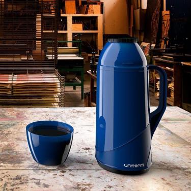 Imagem de Garrafa Térmica Unitermi Roma De Vidro 0.5l - Azul