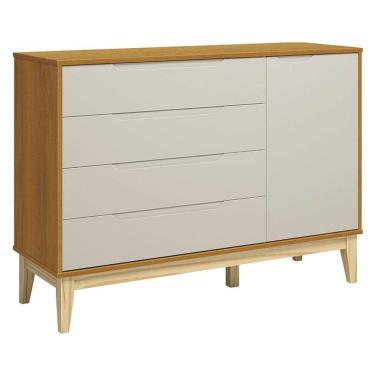 Imagem de Cômoda Com Porta Classic Elfe Areia Acetinado Savana Natural - Reller