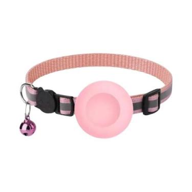 Imagem de Coleira Refletiva Fofa Para Gatos Com Sino, Suporte Para Airtag E Fech