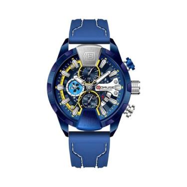 Imagem de Relógio Cronógrafo Masculino À Prova d'Água Amarelo BORUSE Relógio De 