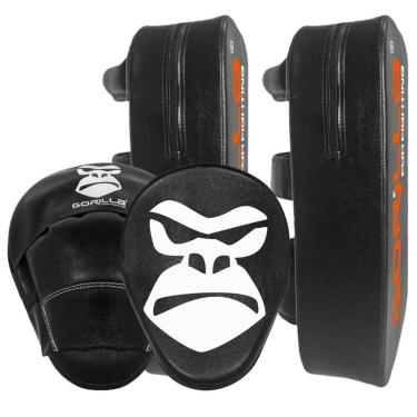 Imagem de Aparador De Chute + Manopla De Foco Kit Muay Thai - Gorilla-Unissex