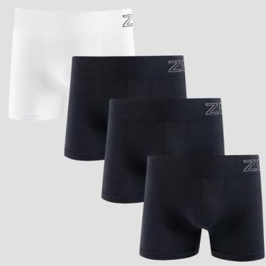 Imagem de Kit 4 Cueca Boxer Masculina Zee rucci Microfibra Poliamida Original, 1