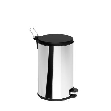 Imagem de Lixeira Inox com Pedal Brinox Flat 15L Aro Removível