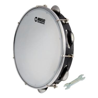 Imagem de Pandeiro Phx Abs Preto 10 Pele Leitosa