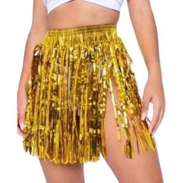 Imagem de Saia Fitilho Metalizado Fantasia De Carnaval Feminina tiras autocolant