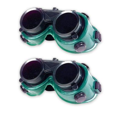 Imagem de Oculos De Solda Protecao Kit 2 Uni EPI Máscara Articulavel Equipamento Profissiona Dupla Lentel Soldador Com Filtro