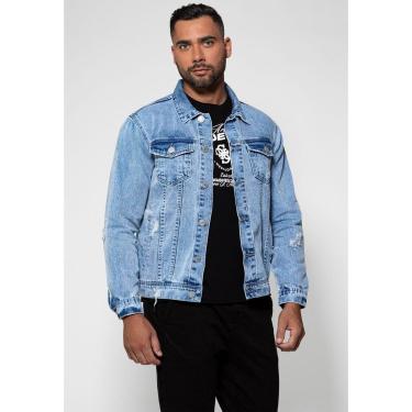 Imagem de Jaqueta Jeans Truker Puidos Guess Azul Claro-Masculino