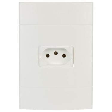 Imagem de Conjunto Tomada 2 Pinos + Terra 10 Amperes 250 Volts Branco Lunare Prm444721 Schneider Conj.toma