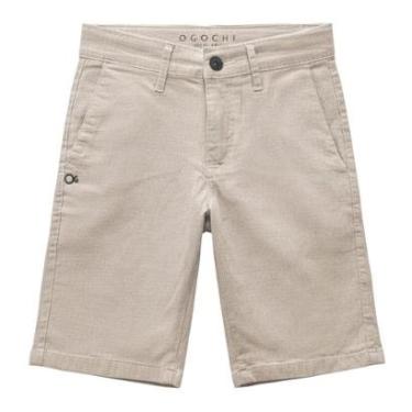 Imagem de Bermuda Ogochi Infantil Branco Microdots 10/18-Masculino