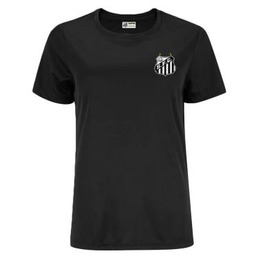 Imagem de Camiseta Feminina Santos Baby Look Preta Licenciada SC-Feminino