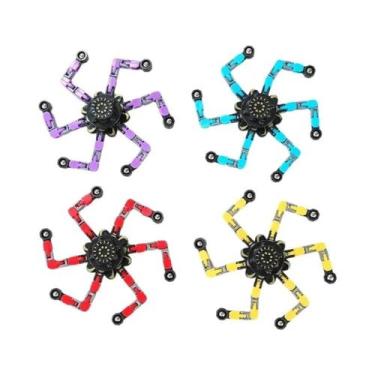 Imagem de Robô Transformável De Corrente Fidget Spinner 4 Peças DIY Brinquedo Se