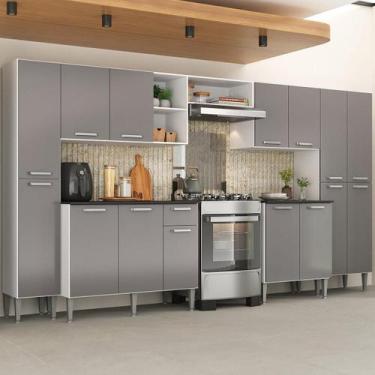 Imagem de Armário Cozinha Modulada Completa 329,5cm Pequim Top Multimóveis MP376
