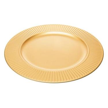 Imagem de Sousplat Lyor Premier 33cm Dourado Plástico Lyor