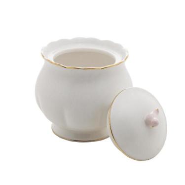 Imagem de Açucareiro Wolff Birds de Porcelana Branco 300ml