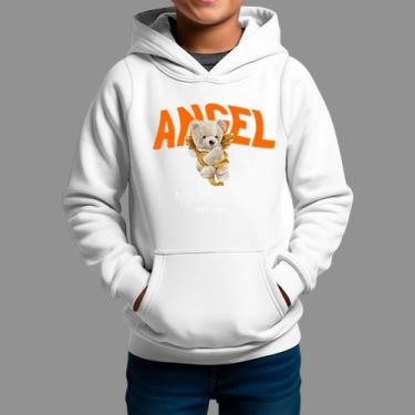 Imagem de Moletom Canguru Infanto Juvenil Algodão Moda De Rua Tecido Macio Angel