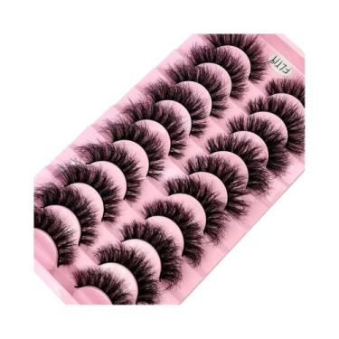 Imagem de Cílios Postiços Naturais 3D Curly Faux Mink Feitos À Mão, 10 Pares, Si