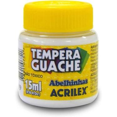 Imagem de Tinta Tempera Guache 15ml Branco 519 Acrilex Tinta Tempera Guache 15ml
