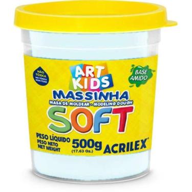 Imagem de Massa para Modelar Soft 500 g Branco Neve - Acrilex