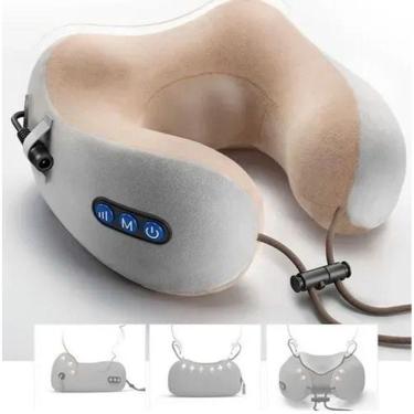 Imagem de Travesseiro Almofada Massagem Pescoço Alivia Tensão - Ideal Para Massagear Pescoço, Omb...