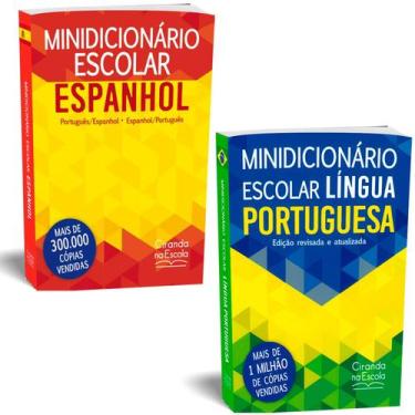 Imagem de Kit Minidicionário Escolar Português e Espanhol  Ciranda Cultural