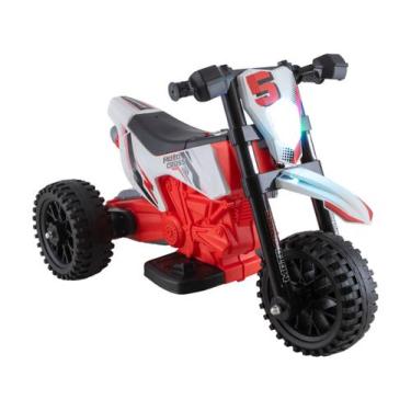 Imagem de Moto Elétrica Moto CROSS Vermelha 6V Infantil - Bandeirante, Vermelha