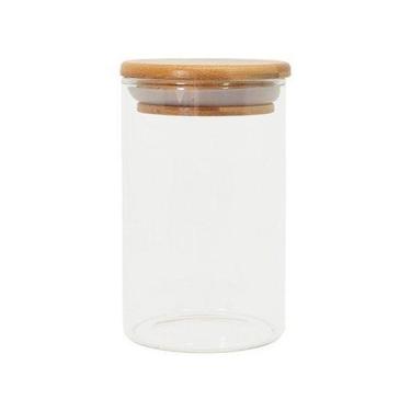Imagem de Pote de Vidro de Mantimentos 250ml C/ Tampa de Bambu Oikos
