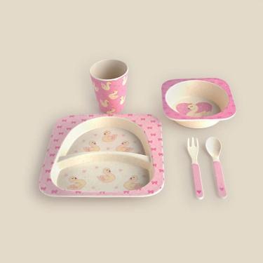 Imagem de Kit de Alimentação Cisne Melamina c/5 peças - A\BABY