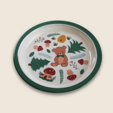 Imagem de Prato Teddy Bambu Verde 21.5cm - A\BABY
