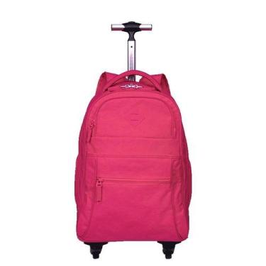 Imagem de Mochila Carrinho 4 Rodas Sestini Rolling Crinkle Rosa - Pink, Rosa