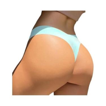 Imagem de Calcinha Tanga Feminina plus Size De Seda Gelada Sem Costura, Sexy, Es