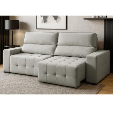 Imagem de Sofa 4 Lugares Retratil Reclinavel 280cm Linho Village Ferguile