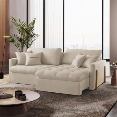 Imagem de Sofa Cama Lisboa 200cm Braco 10cm Retratil e Reclinavel  Meu Sofa Online