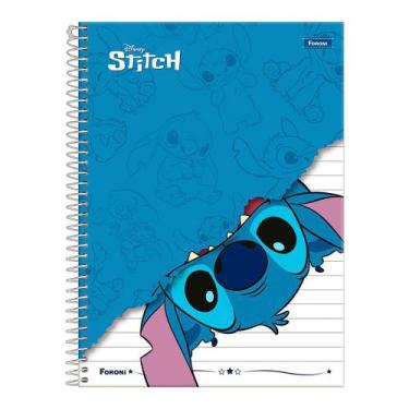 Imagem de Caderno Universitário Foroni Espiral Capa Dura Disney Stitch 1 Matéria