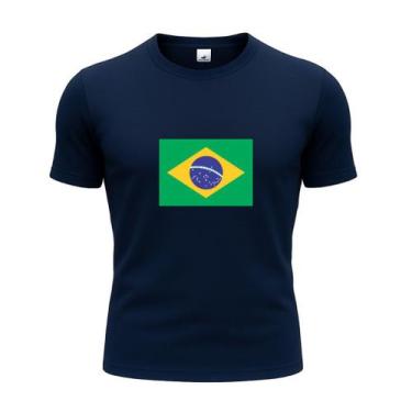 Imagem de Camisa Masculina Bandeira do Brasil - Taiwan Collection, Azul escuro, 
