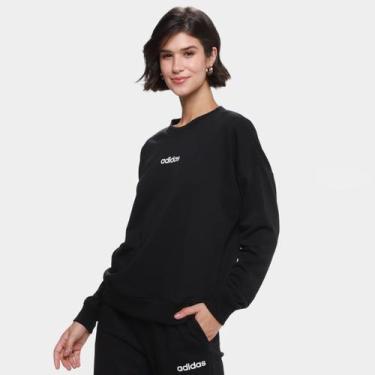 Imagem de Moletom Adidas Logo Linear Feminino, Preto, P