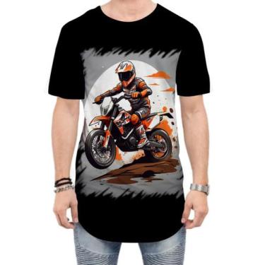 Imagem de Camiseta Longline de Motocross Moto Adrenalina 4 - Kasubeck Store®, M