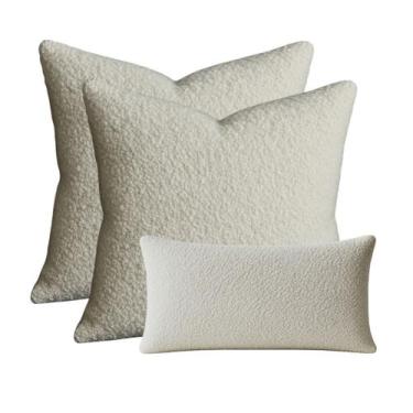 Imagem de Kit 2 Capas para Almofadas 50x50cm + 1 Capa 50x30cm Decorativa com Zip