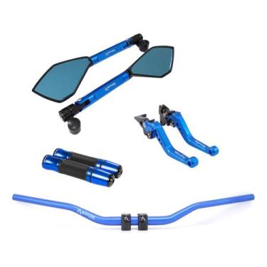 Imagem de Kit Guidão Manopla Manete Retrovisor Xre Falcon Tornado Bros - Stark R