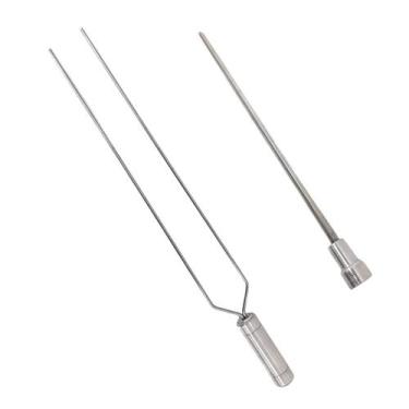 Imagem de Espetos De Inox Lâmina 50cm Para Churrasco Duplo e Coraçã - INOX LAURI