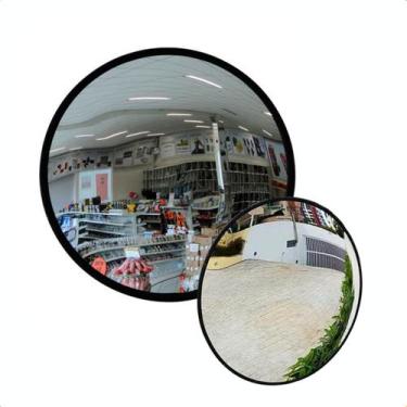 Imagem de Espelho 40cm Convexo com Moldura Emborrachada Garantindo Segurança e V