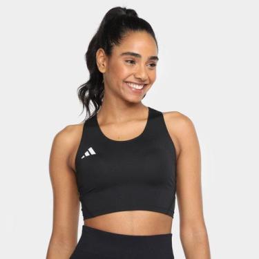 Imagem de Top Cropped Adidas Adizero Feminino, Preto, GG