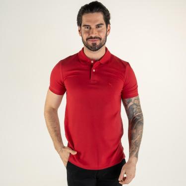 Imagem de Camisa Polo Acostamento Elastano Vermelha-Masculino