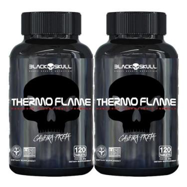Imagem de Kit 2X Thermo Flame Hardcore Termogênico - 120 Tablets - Black Skull
