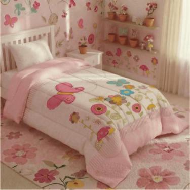Imagem de Edredom Solteiro Infantil 1PC (EXLCUSIVO) para Meninas 400 Fios Dupla 