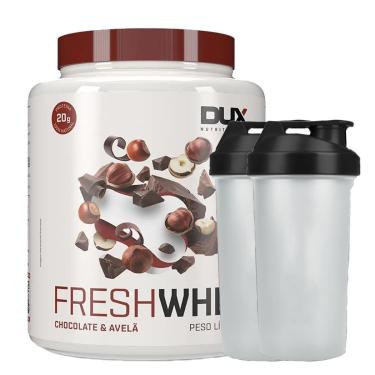 Imagem de Suplemento em pó Combo Fresh Whey Nutri Conc Isolado Chocolate Belga e Avela 450g - Dux...