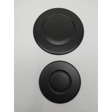 Imagem de Espalha Chama Preto Fosco Para Fogão Cooktop Fischer 2 Bocas